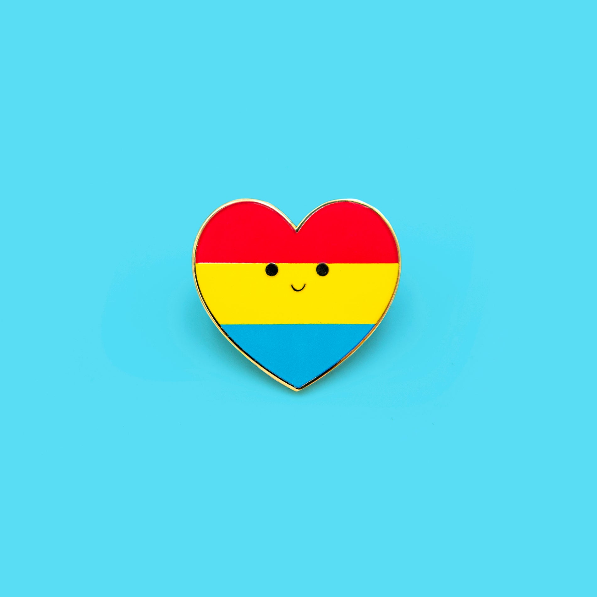 POC Inclusive LGBTQ Rainbow Pride Flag Heart-Shaped Snake Enamel Pin