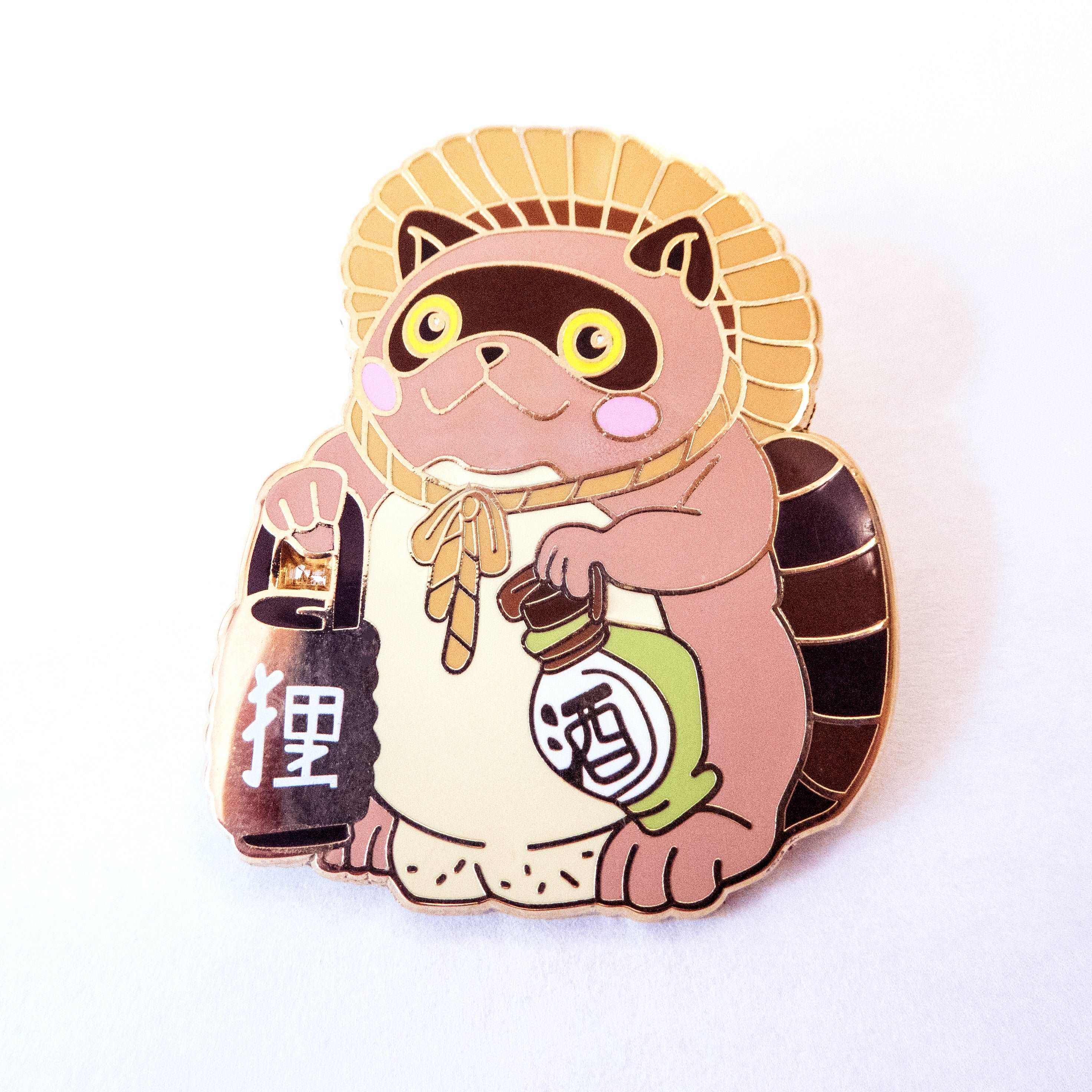 Japanese Tanuki hard enamel pin – LeonRomer