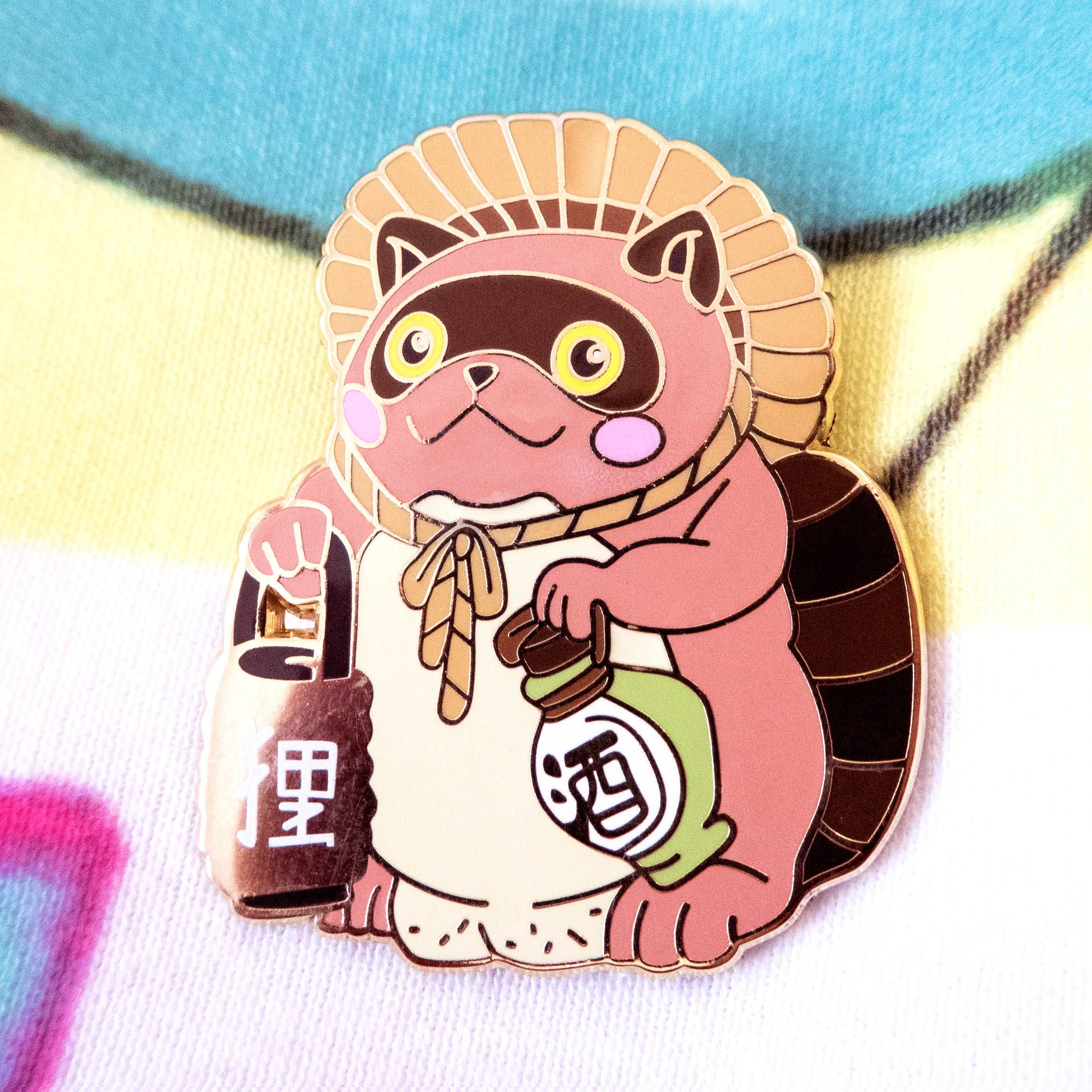 Japanese Tanuki hard enamel pin – LeonRomer