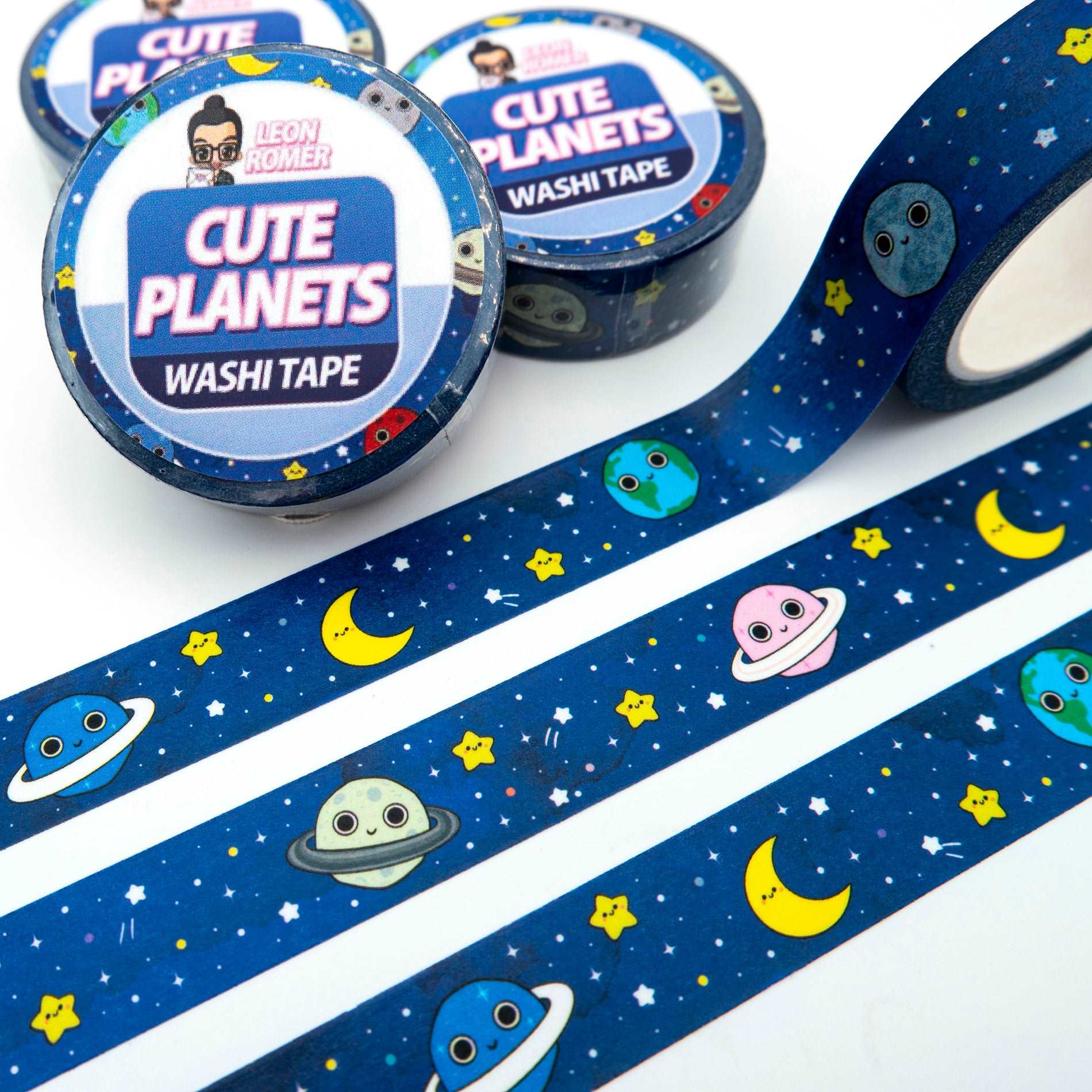 Cute Planets Washi Tape - Outer space washi Tape - Stars Washi