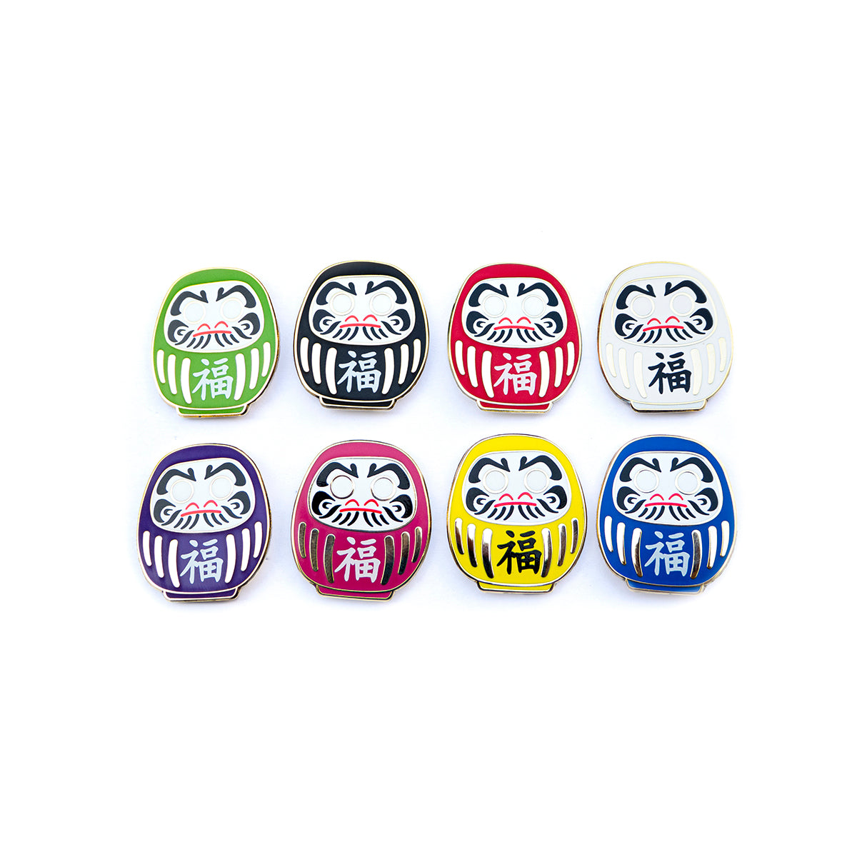 Daruma Doll enamel pin - Japanese lucky charm lapel pin – LeonRomer