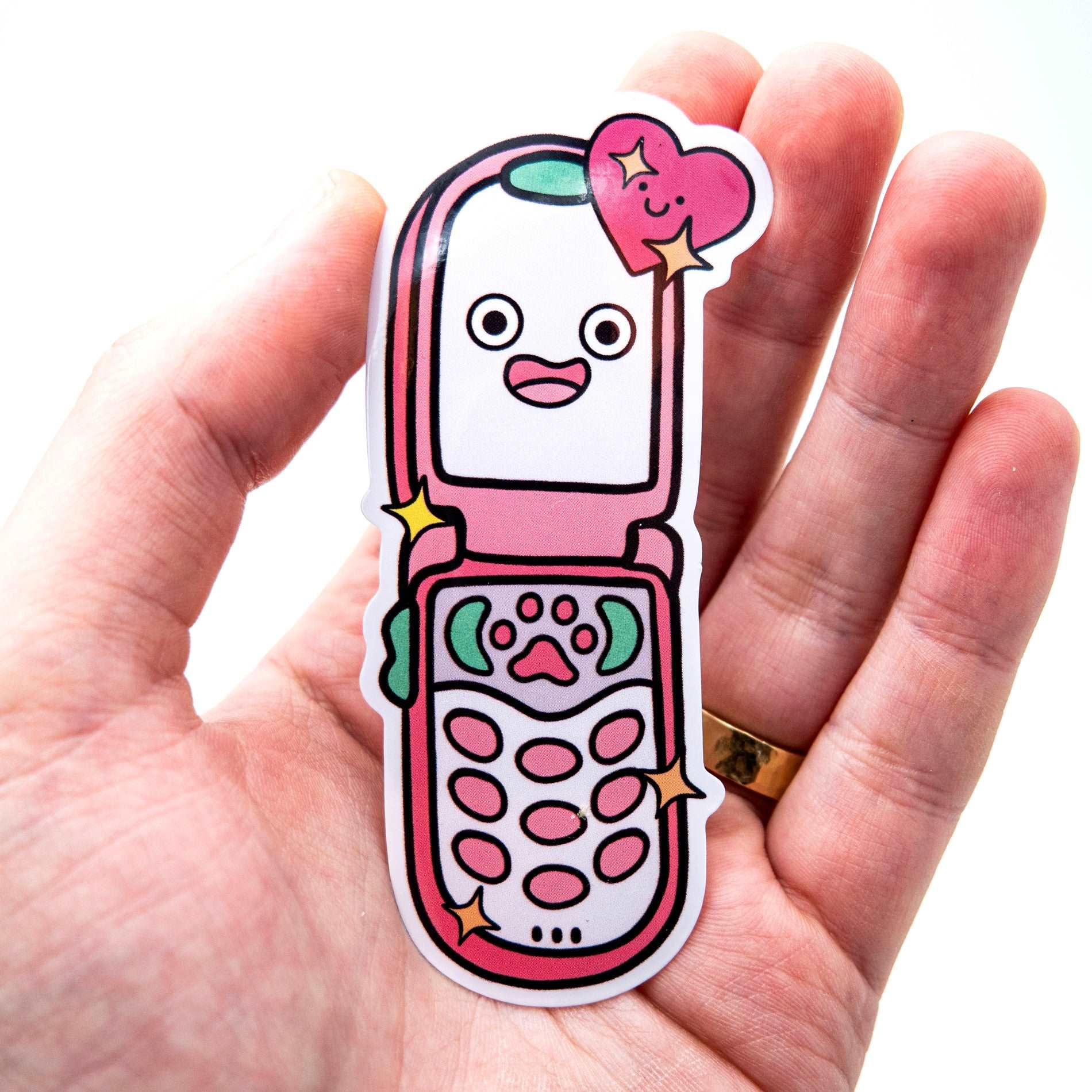 Vintage Flip Phone Sticker for Sale by nawaalshinwari