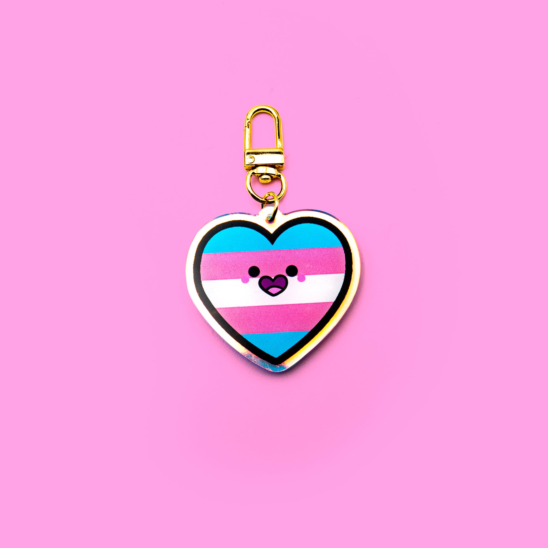Trans Pride Flag Proud Cube Bag Charm Pride Keychain Them 