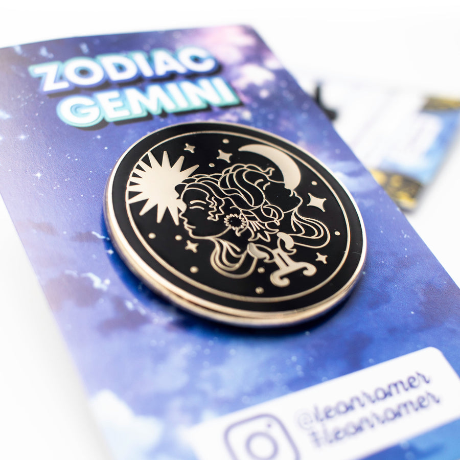Zodiac Gemini Enamel Pin – LeonRomer