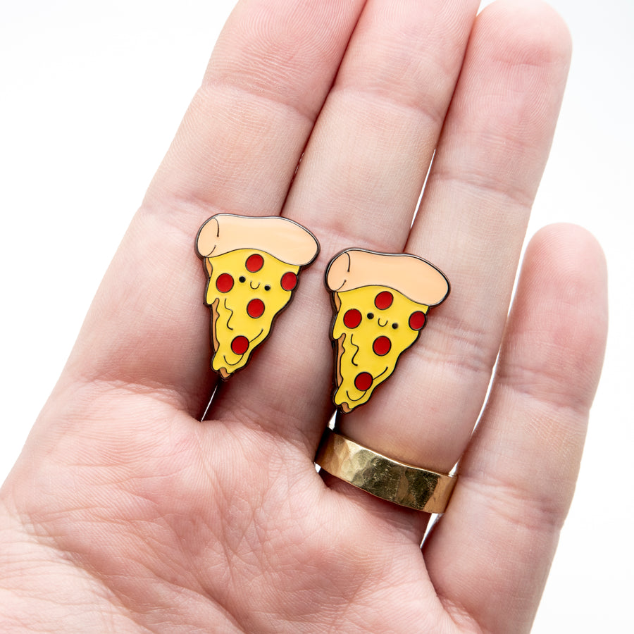 Pepperoni Pizza enamel pin - FunkFood lapel pin