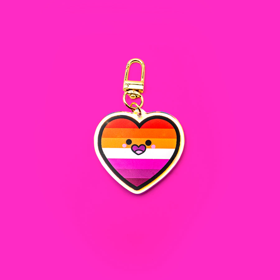 I Love Heart Lesbians Bottle Opener Keychain – Clear Plastic With Metal Opener