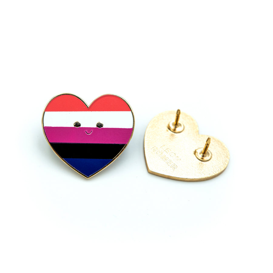 gender fluid pride flag lapel pin