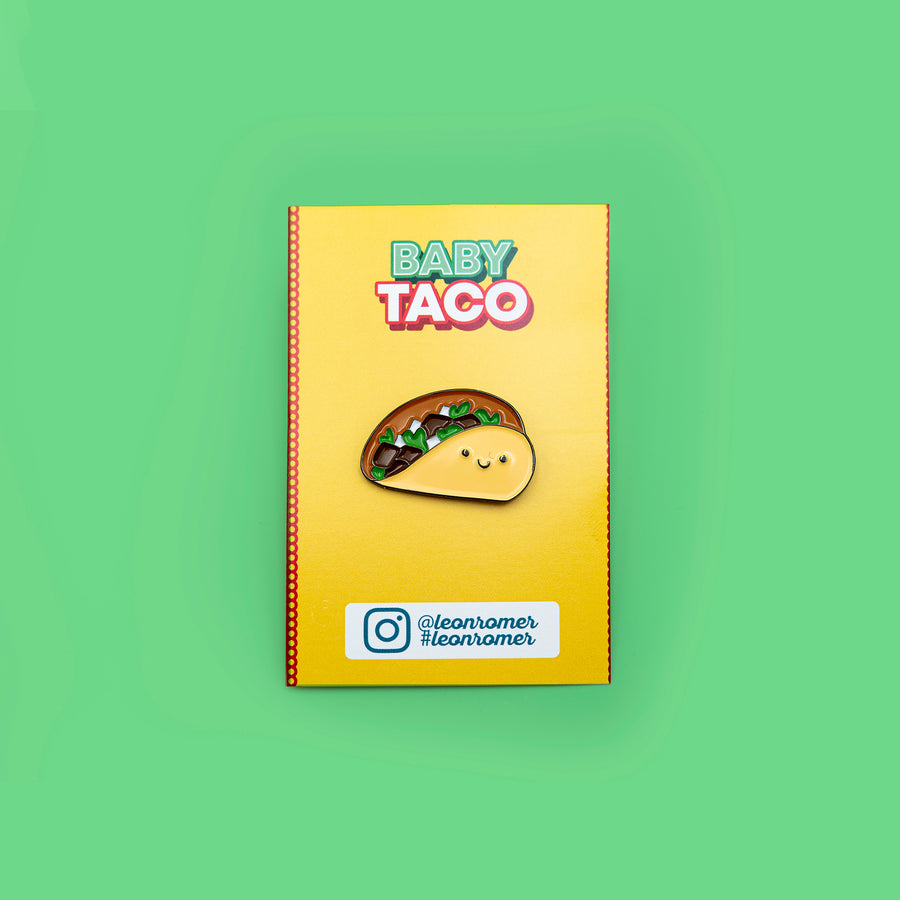 small and cute Taco Enamel Pin - Commemorating the Origin of Tacos | Must-Have Foodie Pin