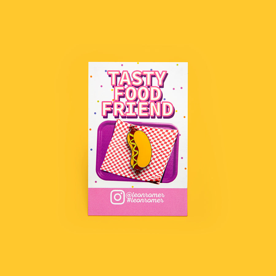 Hotdog enamel pin - Junk Food lapel pin