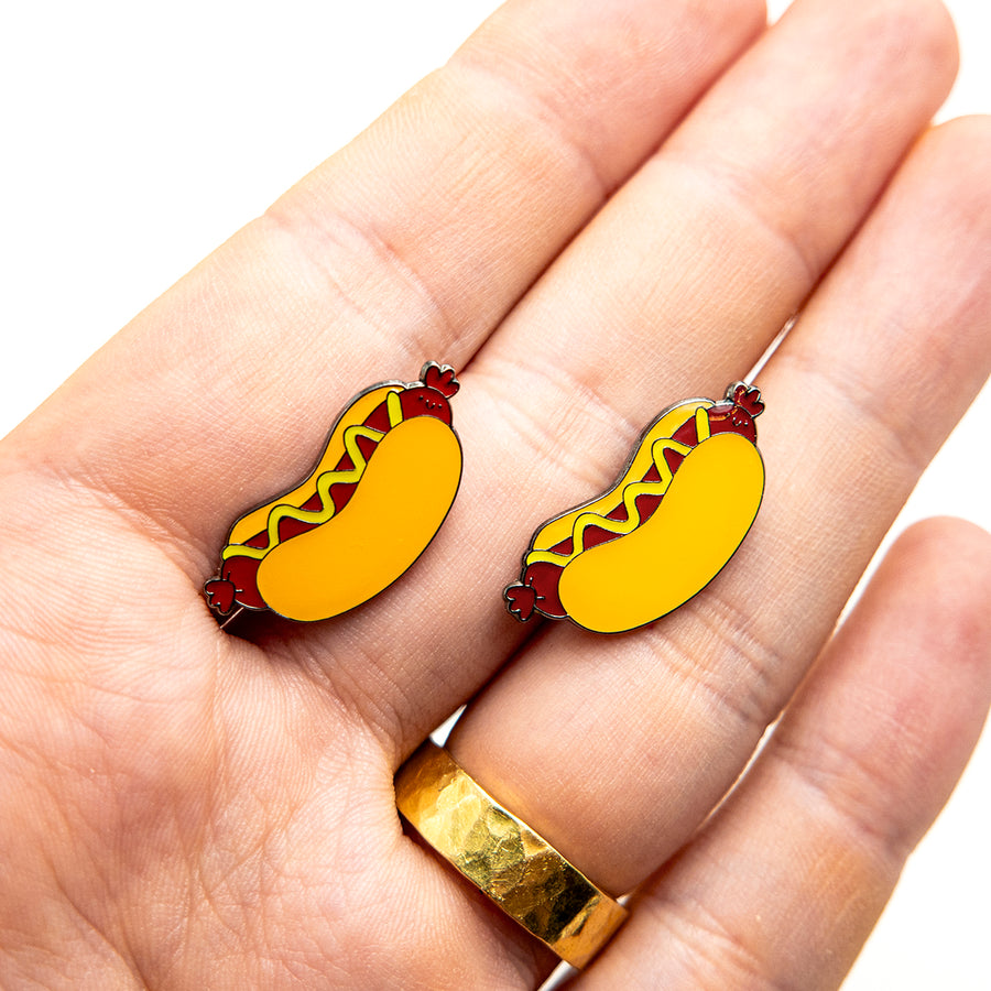 Hotdog enamel pin - Junk Food lapel pin