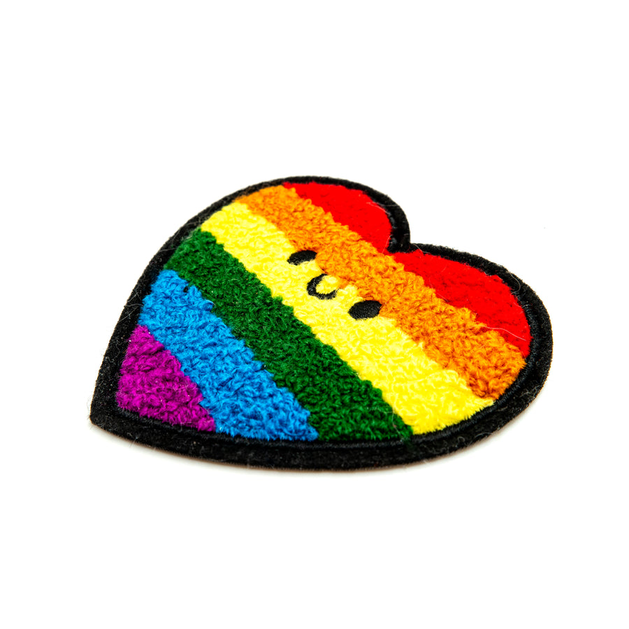 pride rainbow heart patch