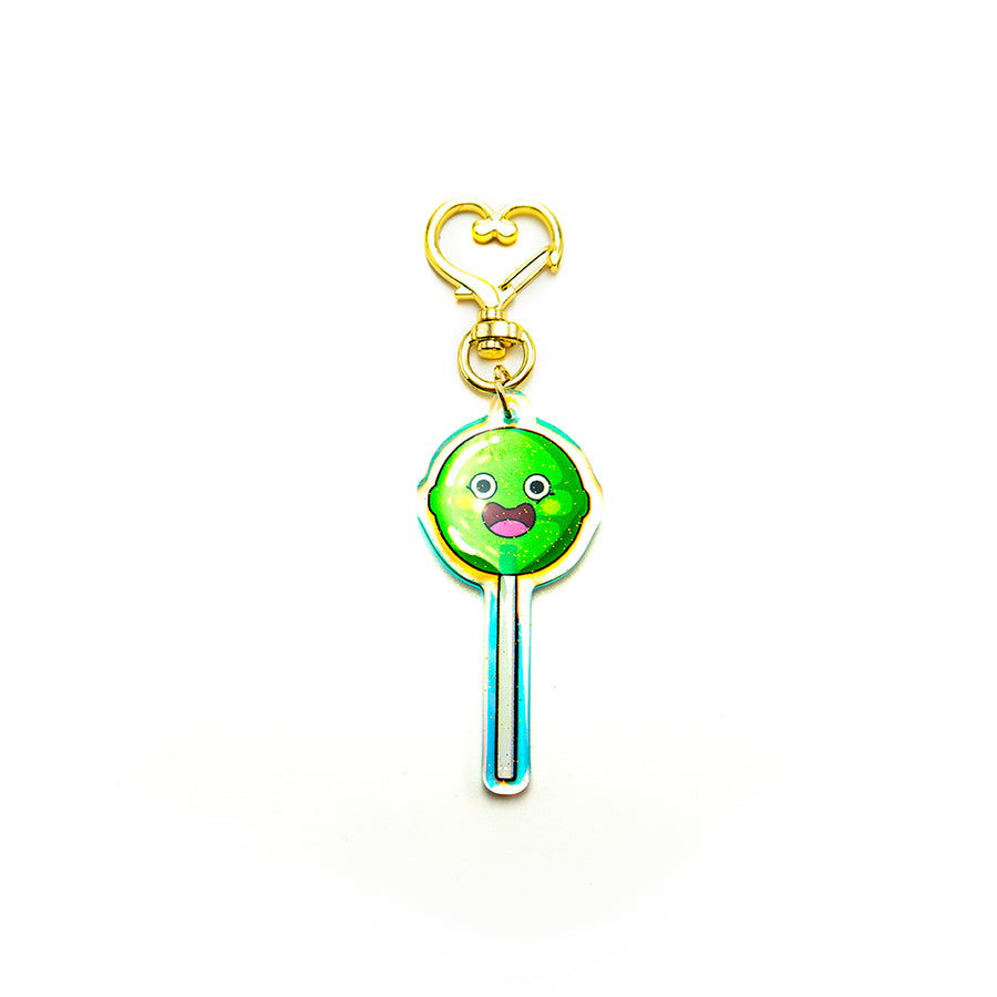 green smile cute keychain