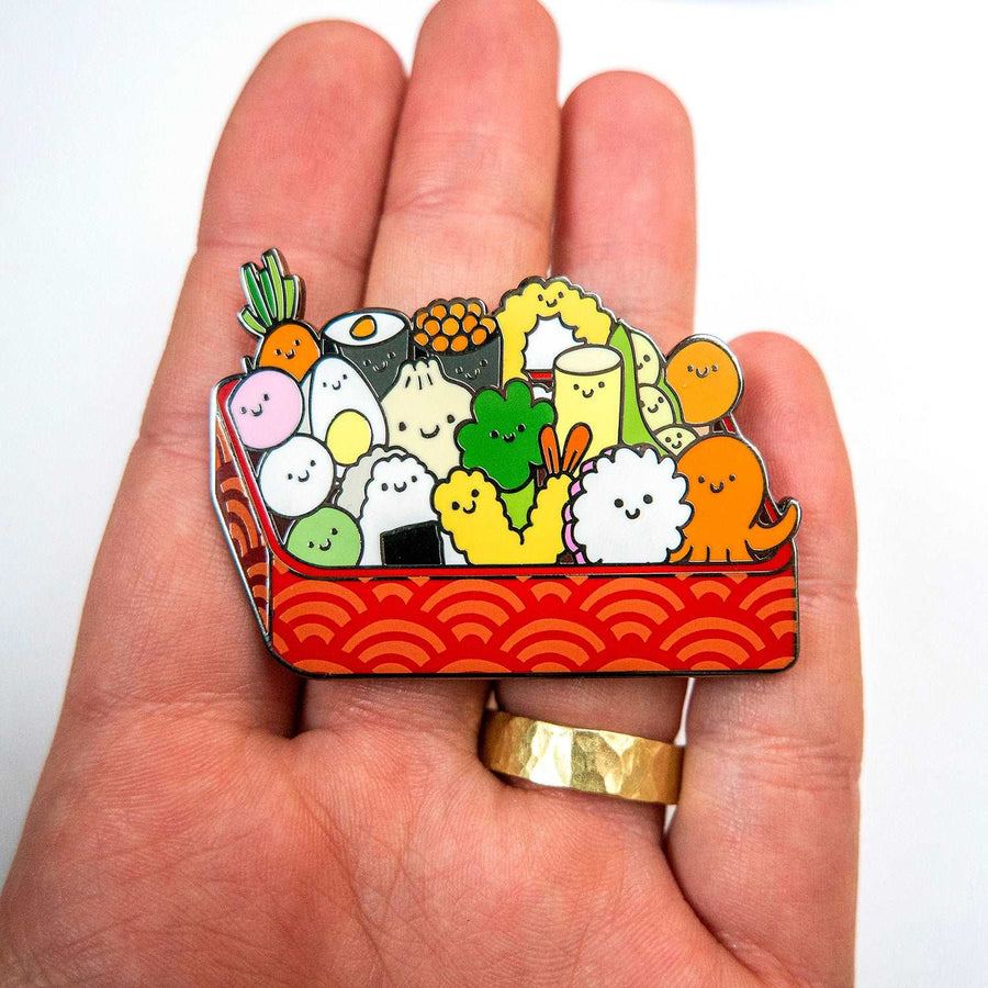 bento box japanese lunch lapel pin