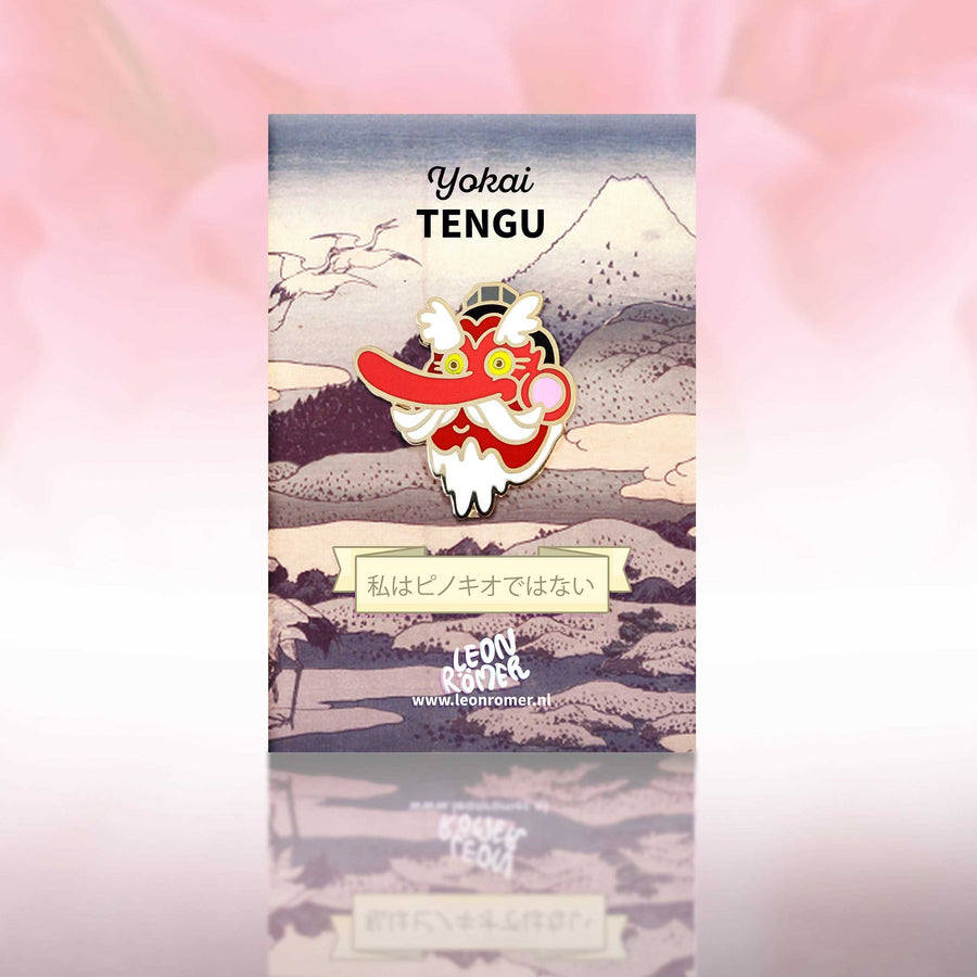 tengu pin on backing card