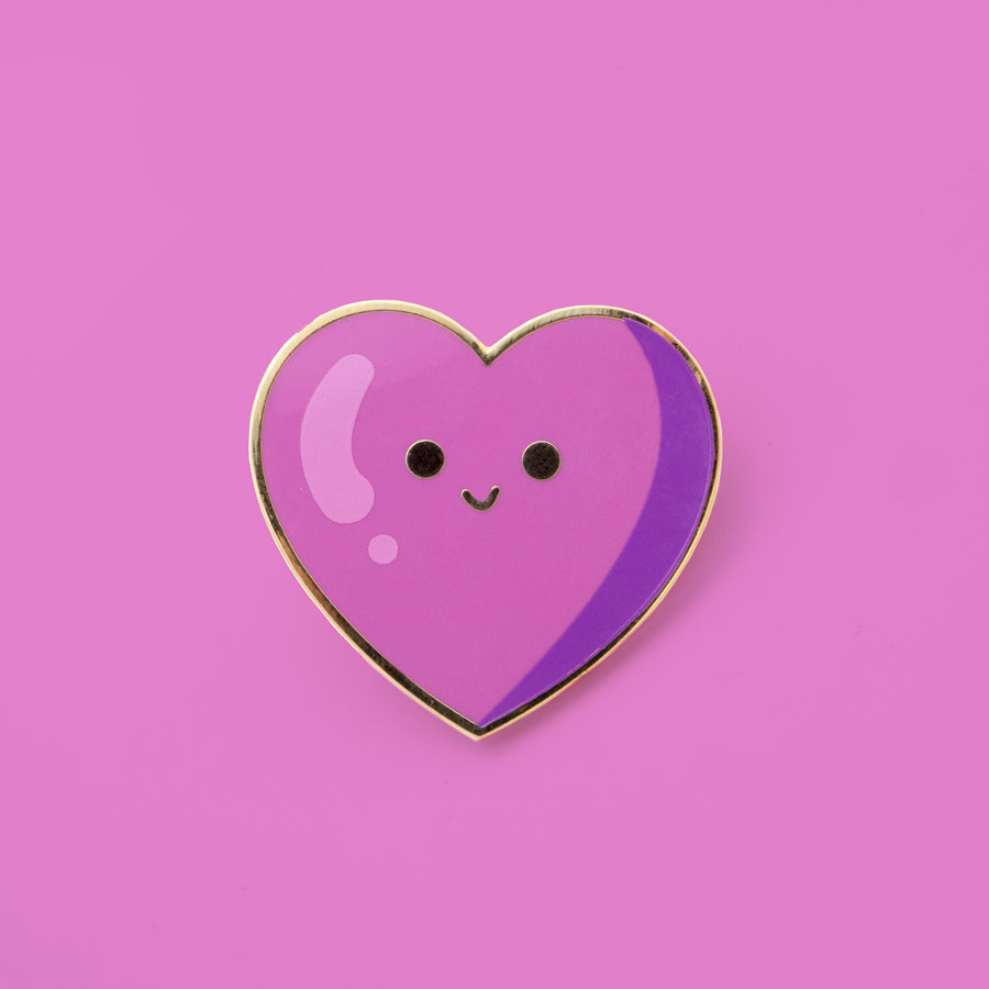 violet  cute and tiny heart enamel pin