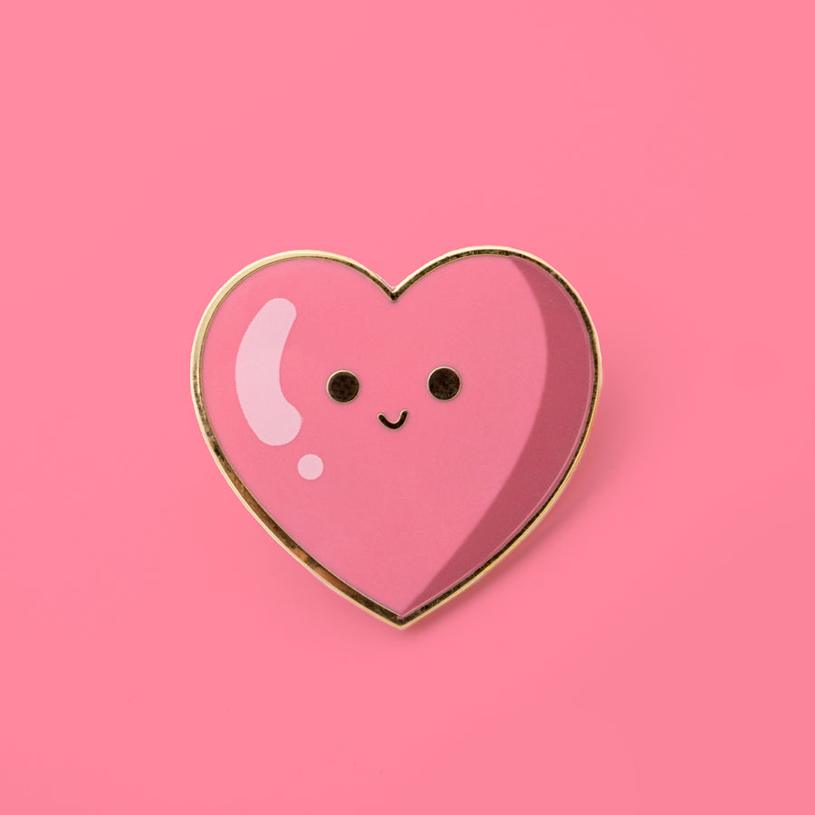 light pink  cute and tiny heart enamel pin
