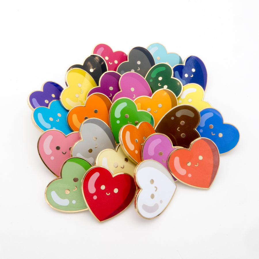heart pin collection
