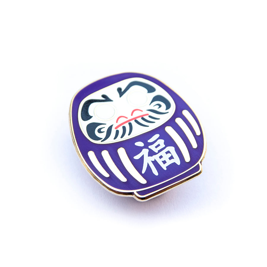 Daruma Doll enamel pin - Japanese lucky charm lapel pin – LeonRomer