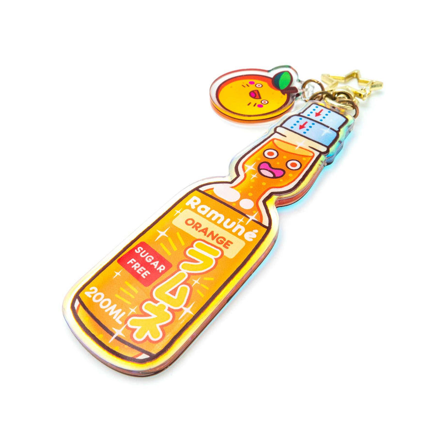 orange soda pop keychain