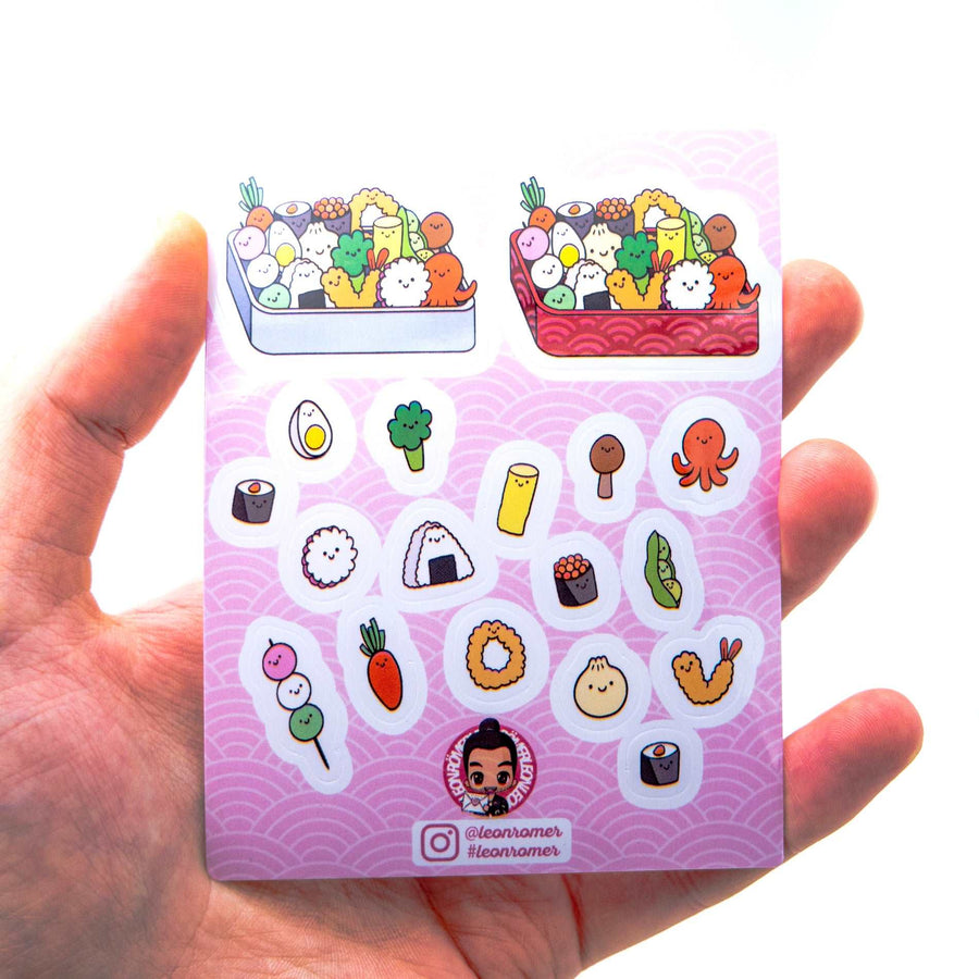 Bento Box sticker sheet - small Japanese vinyl sticker sheet – LeonRomer
