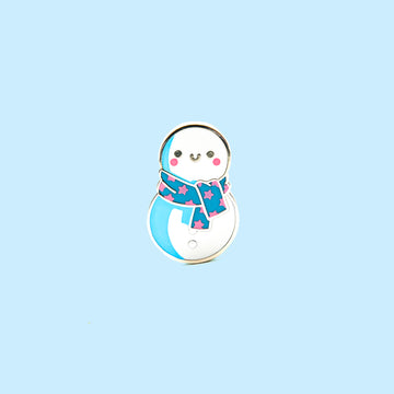 Snowman Pin - Hard enamel pin - Christmas lapel pin