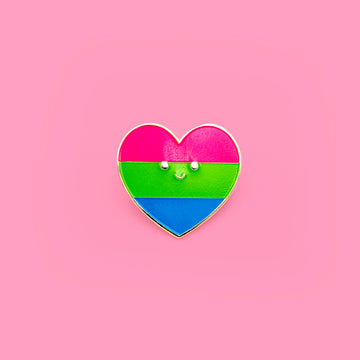polysexual pride heart enamel pin