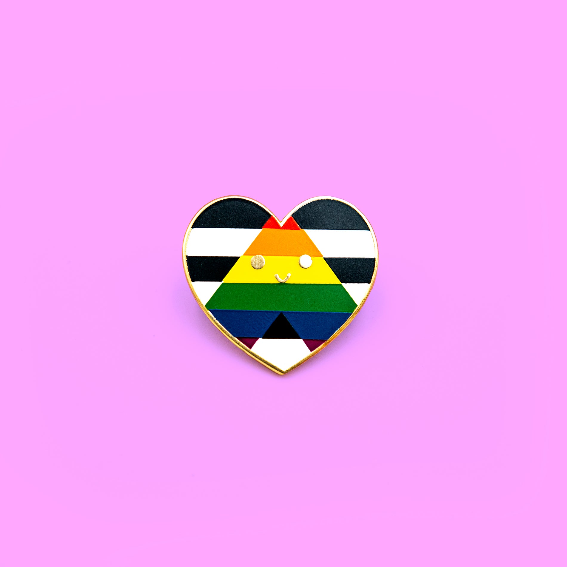 Straight Ally Pride Flag Heart Pin - Pride LGBTQAI+ Enamel Pin – LeonRomer