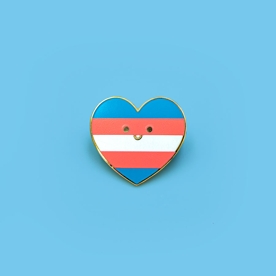 trans lgbt flag pin