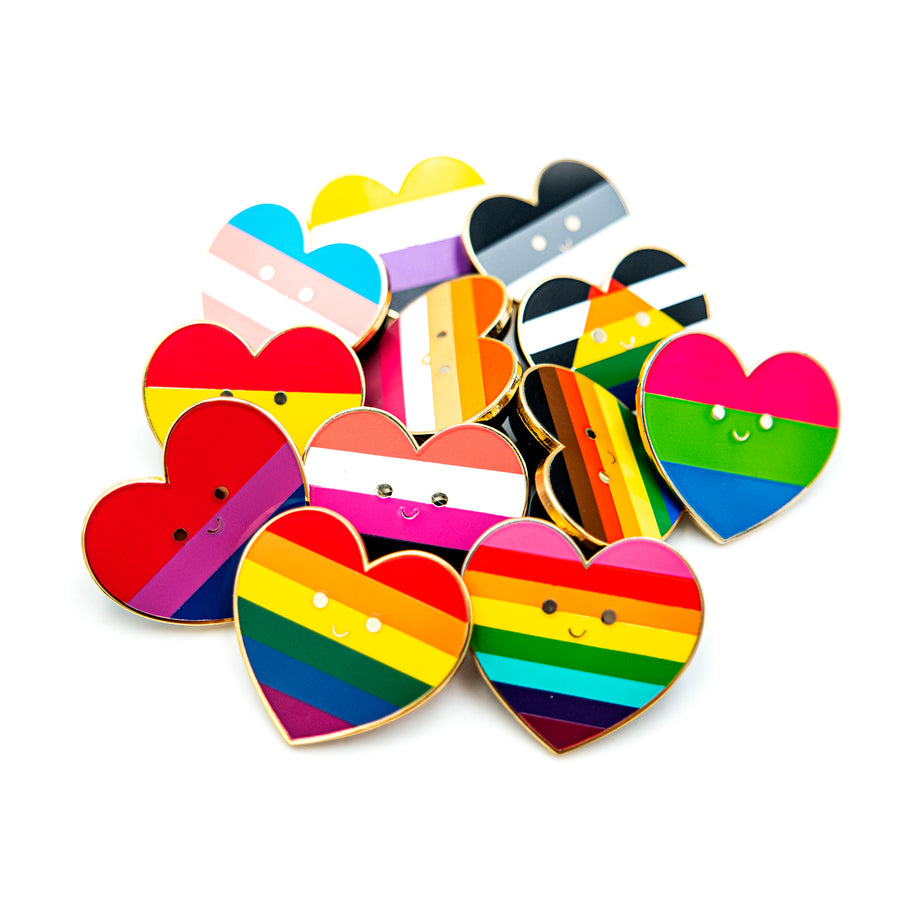 cute heart pride pins