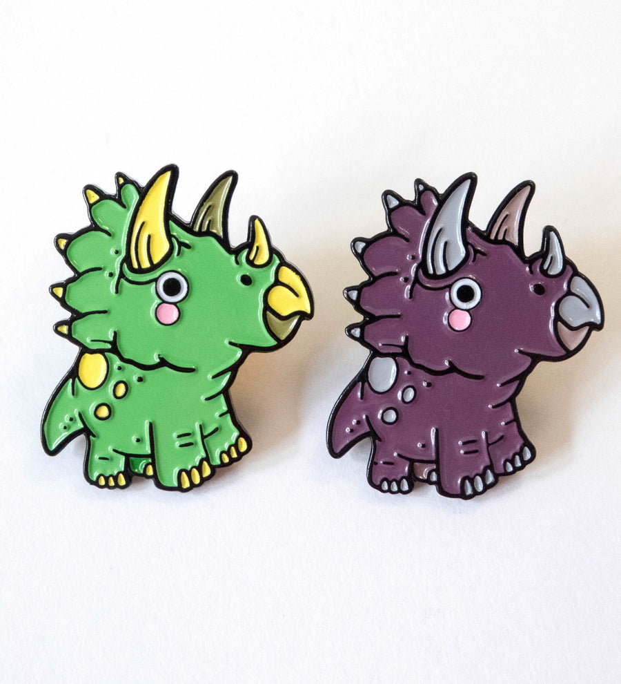 Baby Triceratops pin set