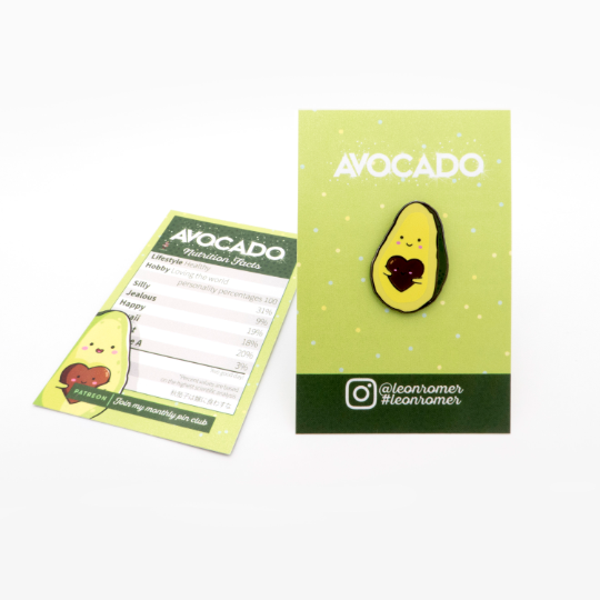 avocado lapel pin
