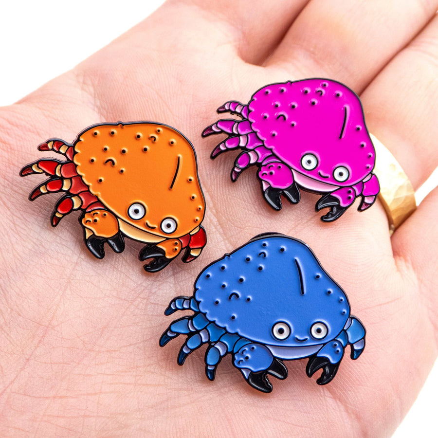 crab lapel pin set