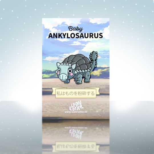 Ankylosaurus pin on backing card