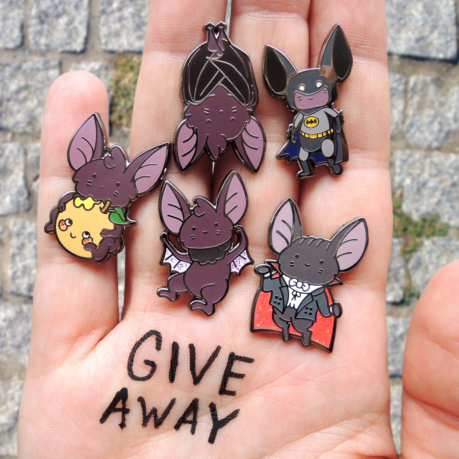 cute bat pin collection