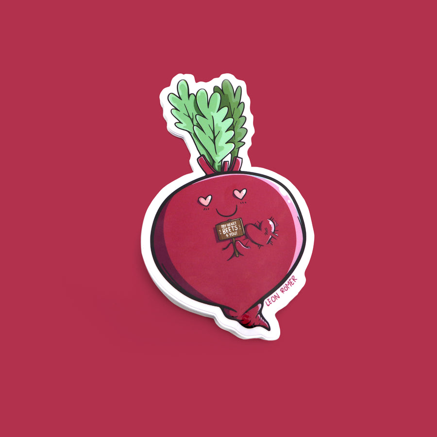 my heart beets for you beet root sticker
