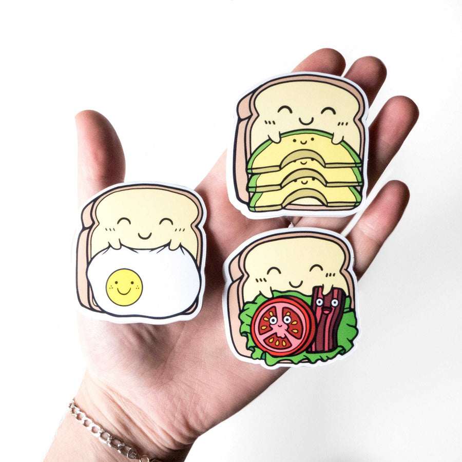 kawaii toast breakfast stickers