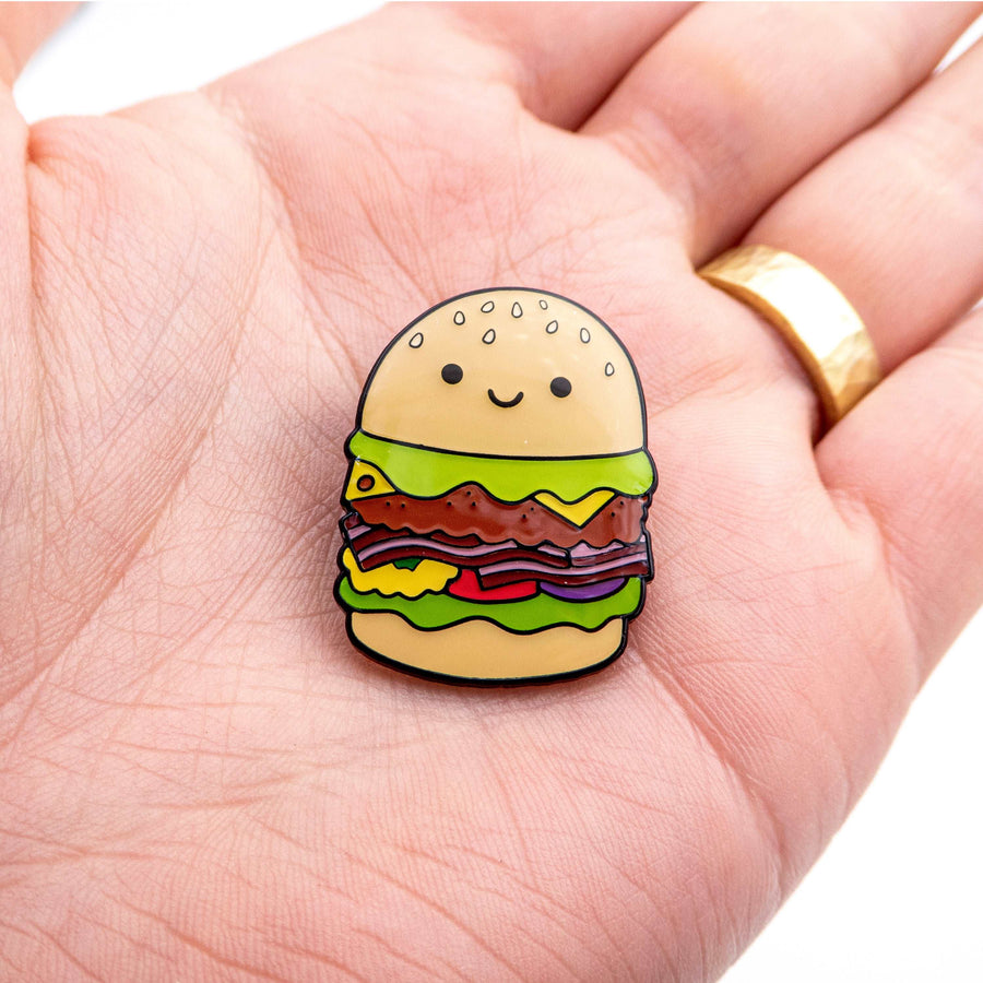 Cute Burger enamel pin
