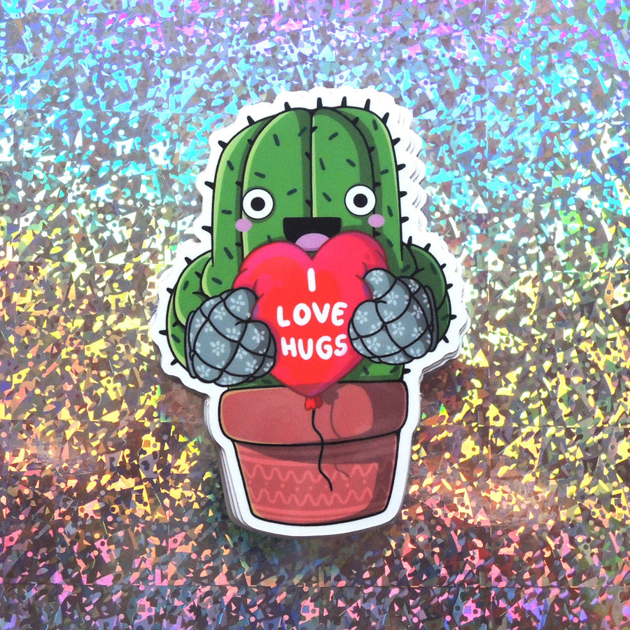 kawaii cactus sticker