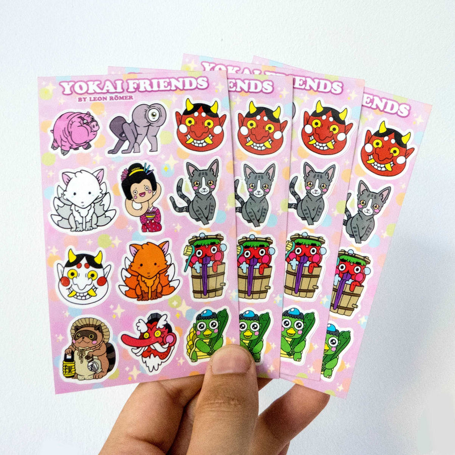 Kayonari Sticker Kawaii Yokai Sticker sheet – LeonRomer