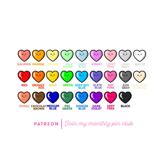heart colors lapel pin