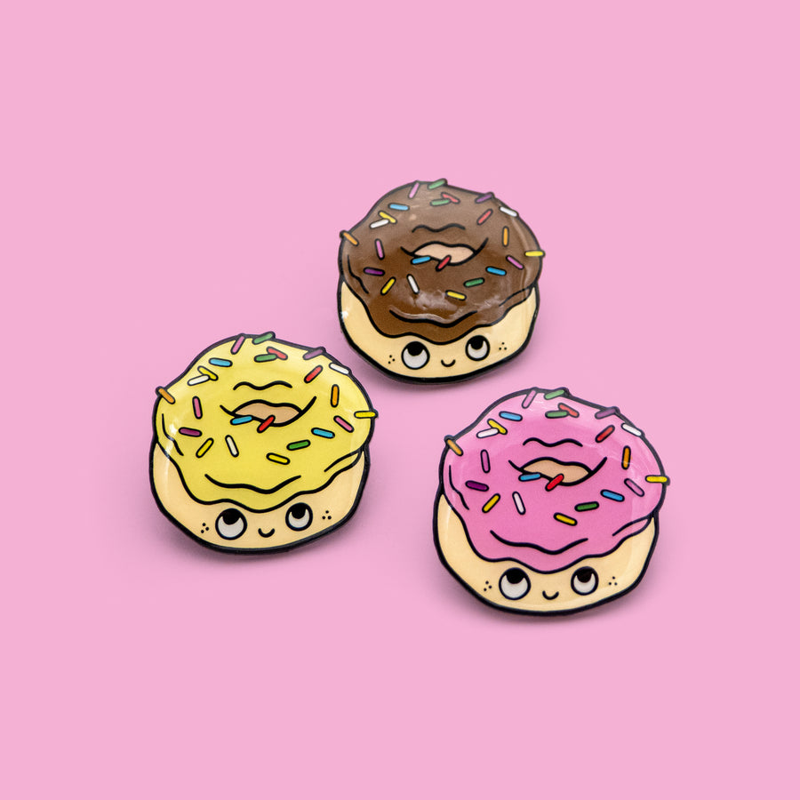 donut collection enamel pin
