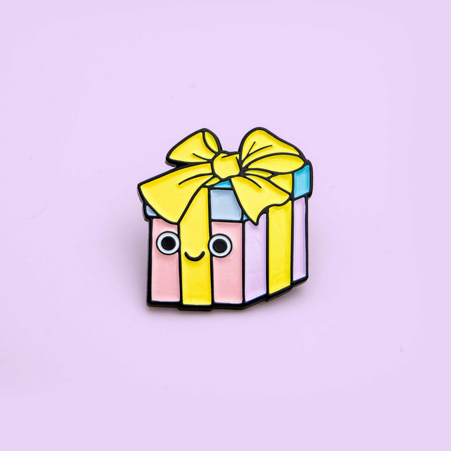 pastel easter wrapped pin gift