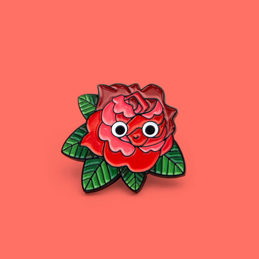 red rose badge