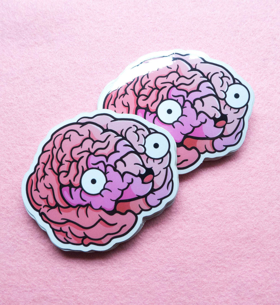 kawaii brains stickers