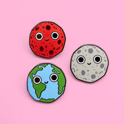 hard enamel space planet pins