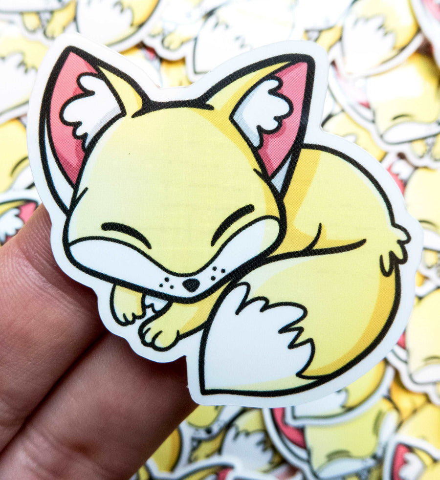 yellow baby fox sticker