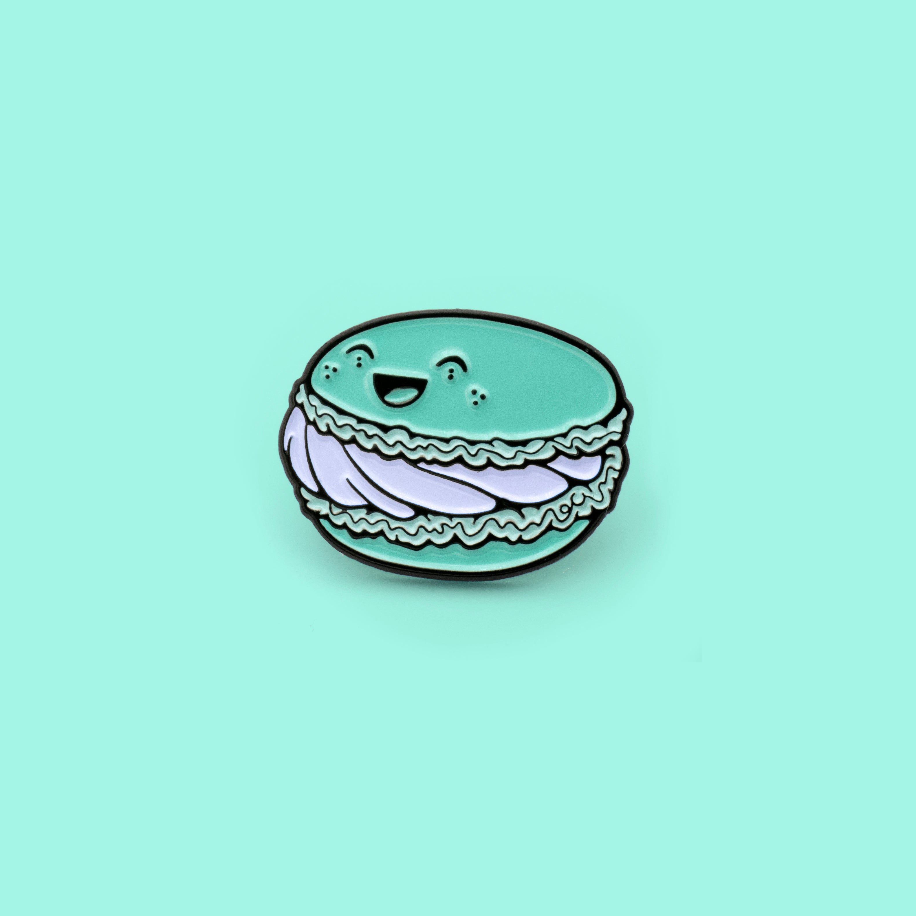 Happy Macaron enamel Pin – LeonRomer