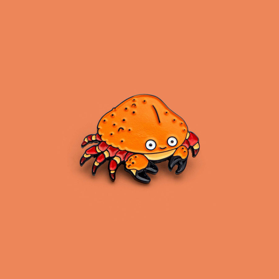 orange japanese crab pin