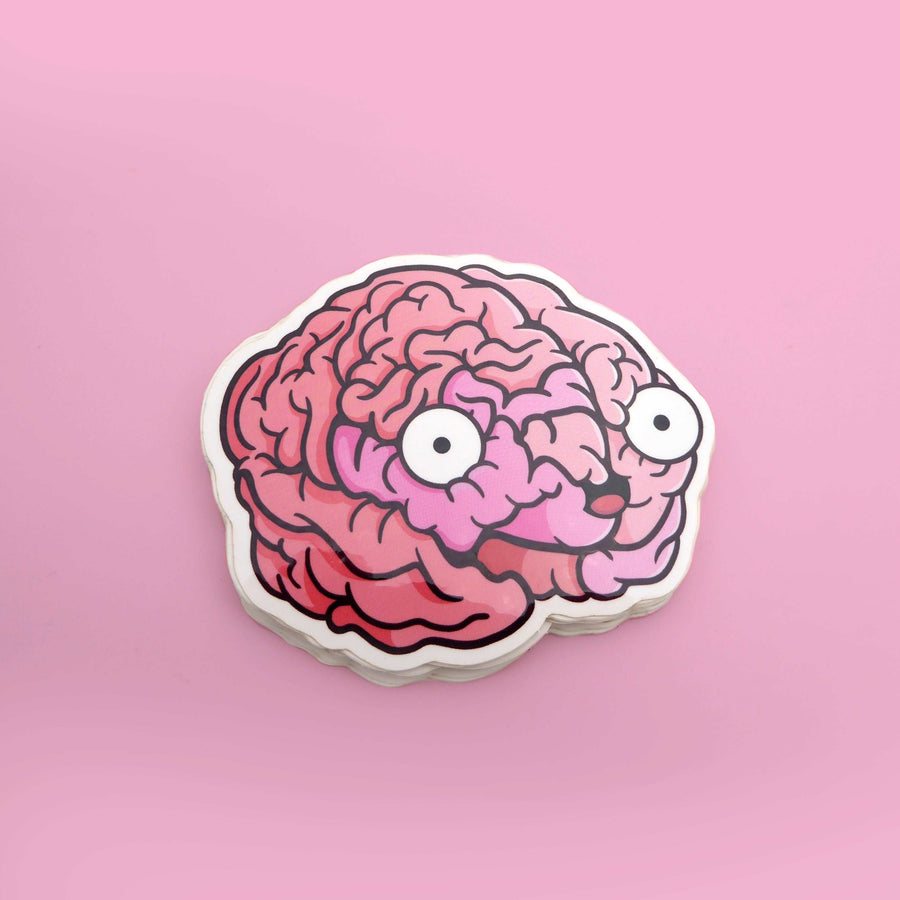 human brain vinyl sticker