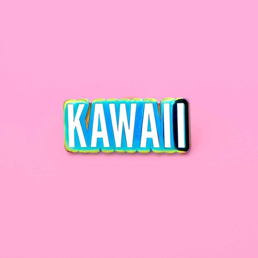 kawaii rainbow metal enamel pin